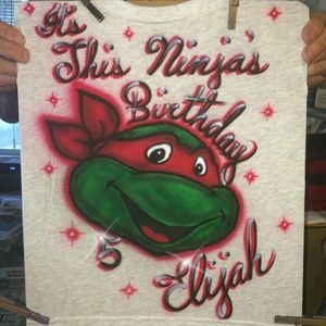 COPY - NINJA TURTLE HEAD Airbrushed T-shirt Custom Made